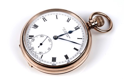 Lot 476 - J.W. Benson, London: a 9ct yellow gold cased open faced pocket watch
