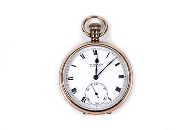 Lot 476 - J.W. Benson, London: a 9ct yellow gold cased open faced pocket watch