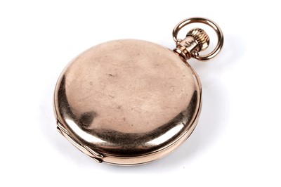 Lot 477 - Elida Watch Co: a 9ct yellow gold cased open faced pocket watch
