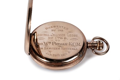 Lot 477 - Elida Watch Co: a 9ct yellow gold cased open faced pocket watch