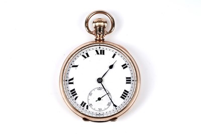 Lot 477 - Elida Watch Co: a 9ct yellow gold cased open faced pocket watch