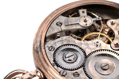 Lot 477 - Elida Watch Co: a 9ct yellow gold cased open faced pocket watch