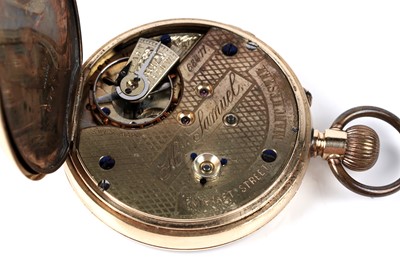 Lot 479 - H. Samuel, Market Street, Manchester: an 18ct yellow gold cased open faced pocket watch