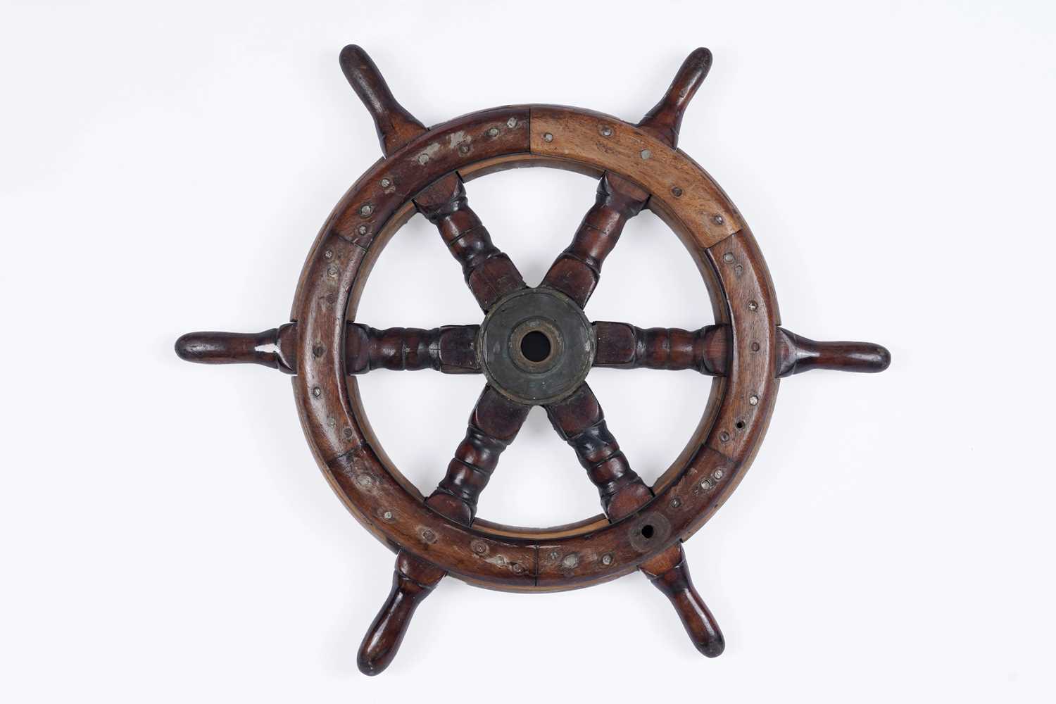Lot 124 - Two ship's wheels