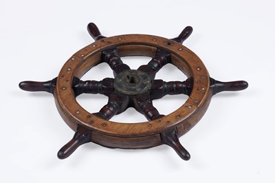 Lot 124 - Two ship's wheels