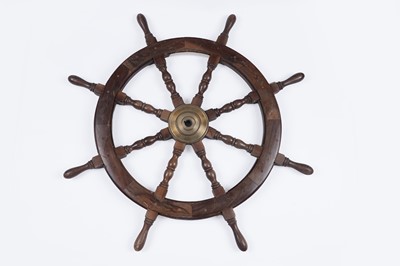 Lot 124 - Two ship's wheels