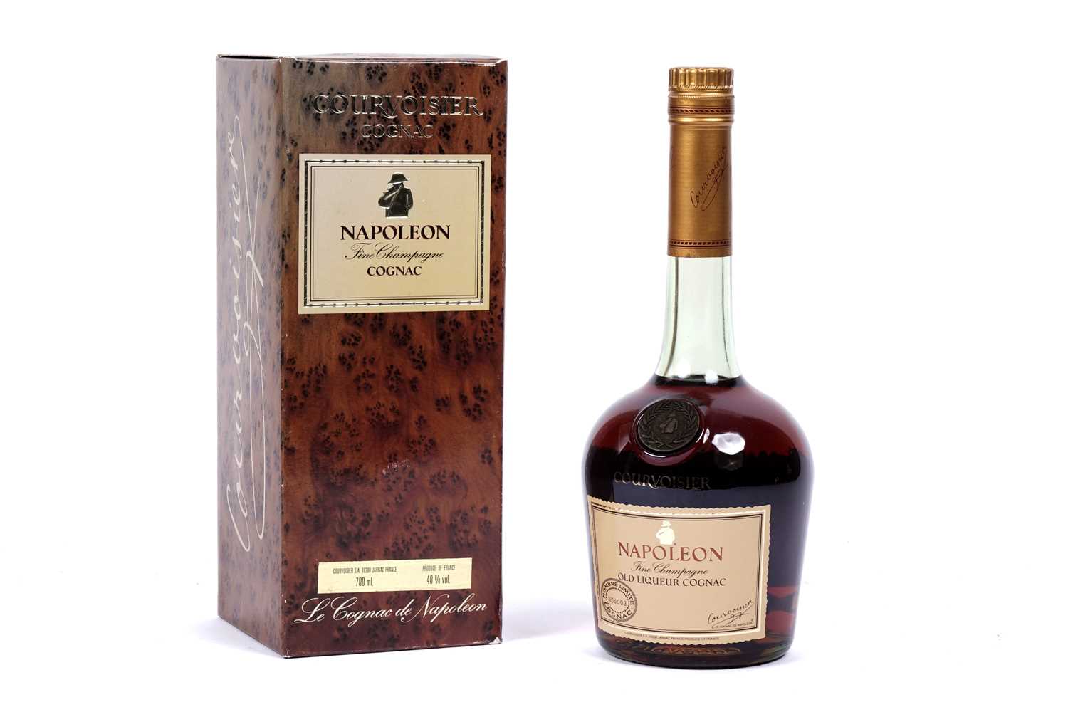 #127　未開栓 COURVOISIER Napoleon ナポレオン ブランデー コニャック 古酒　台付 Lot 63 - A bottle of Courvoisier Napoleon Fine