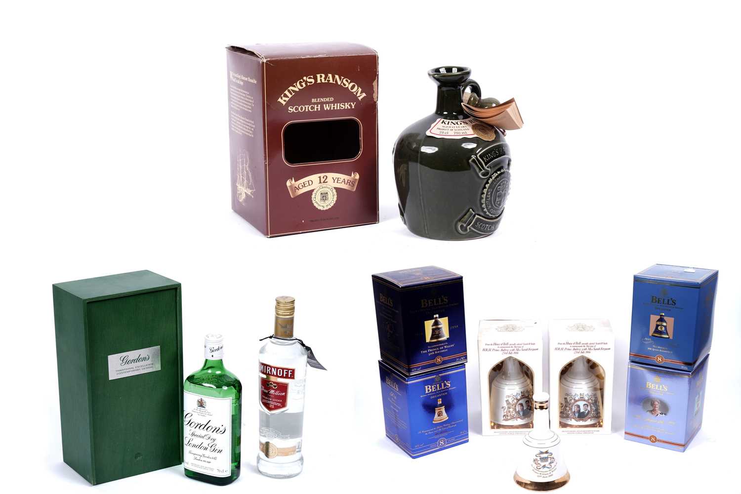 Lot 31 - A decanter of Kings Ransom 12 Year Old Blended Scotch Whisky; and others