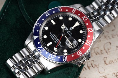 Lot 413 - Rolex Oyster Perpetual GMT-Master: a stainless steel cased automatic wristwatch