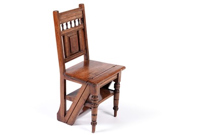 Lot 1089 - A Victorian metamorphic library chair