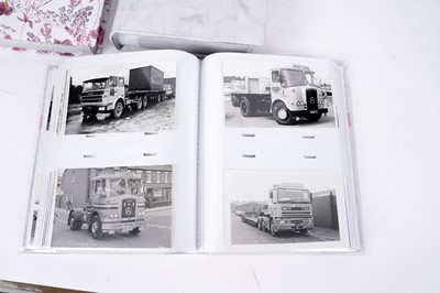 Lot 100 - Two albums of postcards; and three photograph albums