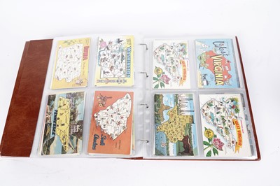 Lot 100 - Two albums of postcards; and three photograph albums