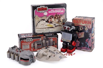 Lot 923 - Two boxed Palitoy Star Wars toys; and a boxed Saturn The 13” Giant Walking Robot