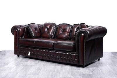 Lot 3 - A Victorian style Chesterfield button back sofa