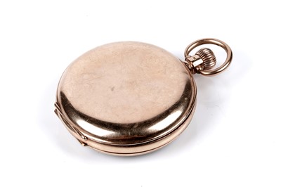 Lot 481 - Selezi: a 9ct yellow gold cased open faced pocket watch