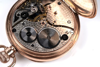 Lot 481 - Selezi: a 9ct yellow gold cased open faced pocket watch