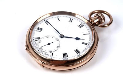 Lot 481 - Selezi: a 9ct yellow gold cased open faced pocket watch