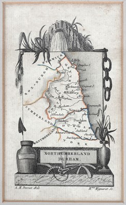 Lot 246 - 17th and 18th Century maps and engravings of Northumberland