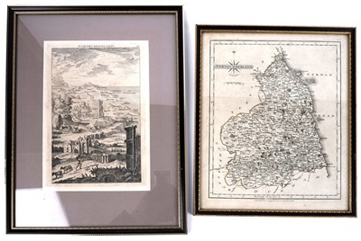 Lot 246 - 17th and 18th Century maps and engravings of Northumberland
