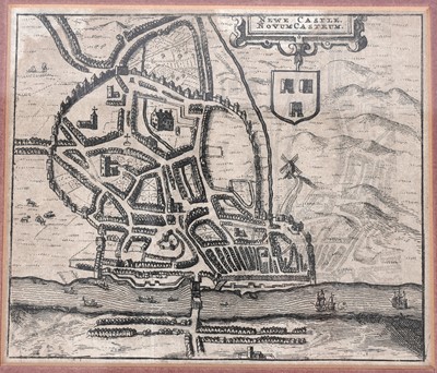 Lot 246 - 17th and 18th Century maps and engravings of Northumberland