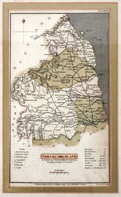 Lot 246 - 17th and 18th Century maps and engravings of Northumberland
