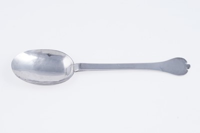 Lot 151 - A late Charles II silver trefid spoon