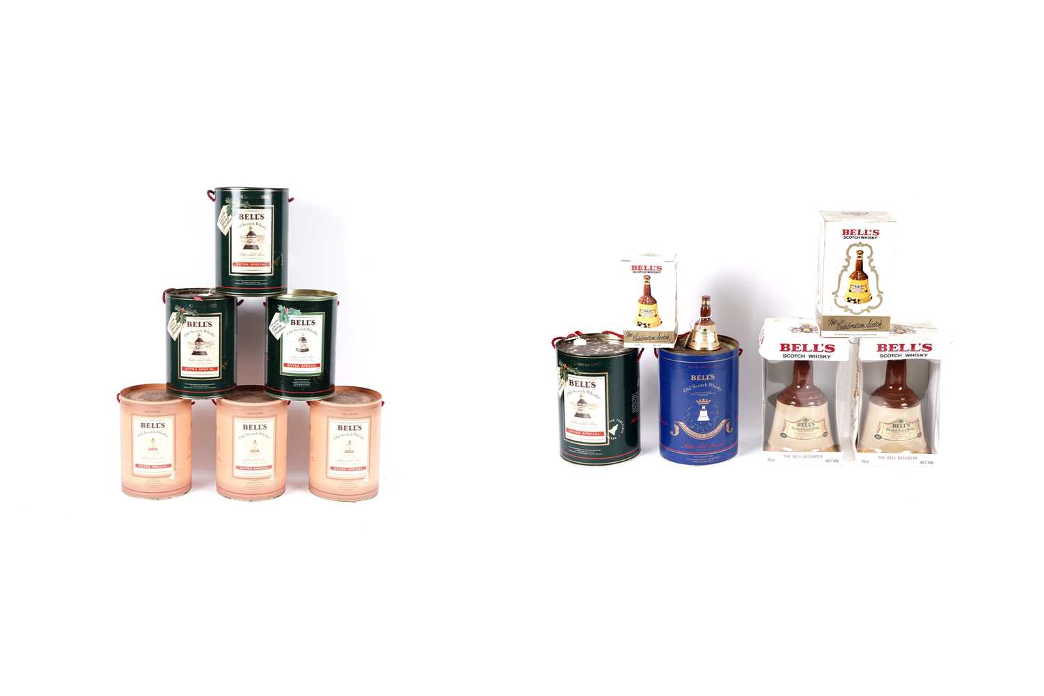 Lot 19 - Eleven Bell's whisky decanters; and two miniature decanters