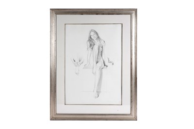 Lot 841 - Mel Ramos - The Drawing Lesson: Ode to Ang #6 | pencil drawing