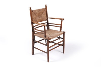 Lot 1047 - A Victorian turned beech Morris and Co. ‘Sussex’ style armchair
