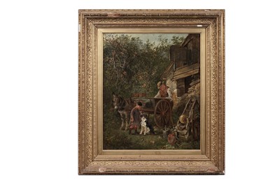 Lot 714 - William Henry Pike - Under the Apple Tree | oil
