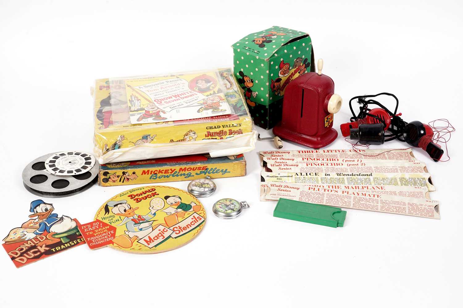 Lot 378 - Vintage 1950's and 1960's Walt Disney toys; and two pocket watches