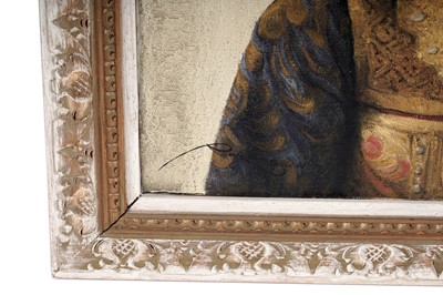 Lot 544 - Raka - Portrait of a girl in traditional dress | oil