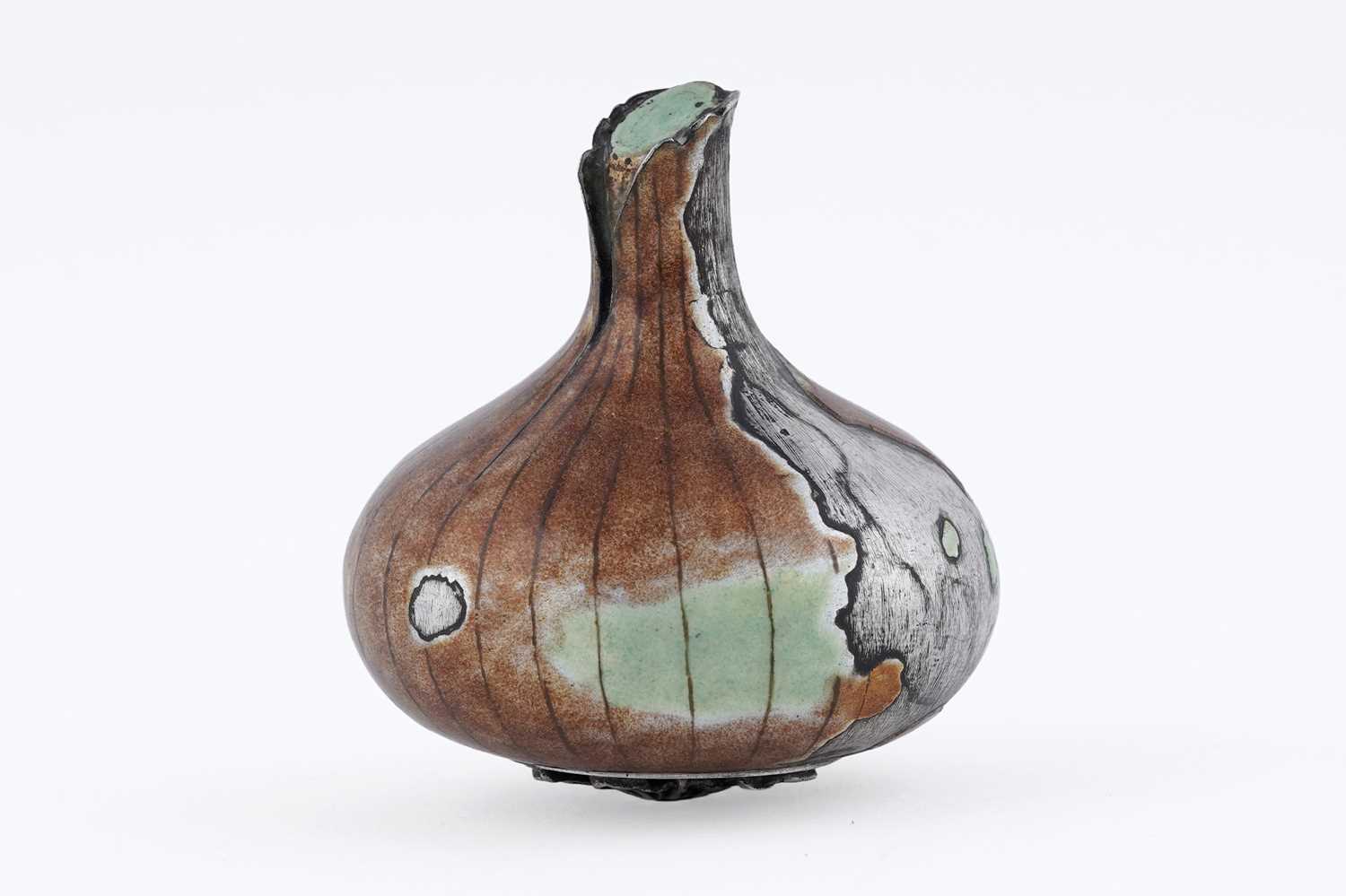 Lot 237 - A Victorian novelty silver and enamelled scent bottle