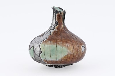 Lot 237 - A Victorian novelty silver and enamelled scent bottle