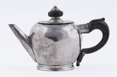 Lot 73 - A rare George I/II West Country silver miniature or herb teapot