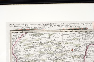 Lot 244 - After Homann Heirs, Map of the Area around Prague