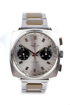 Lot 438 - Breitling Top Time: a stainless steel cased manual wind chronograph wristwatch