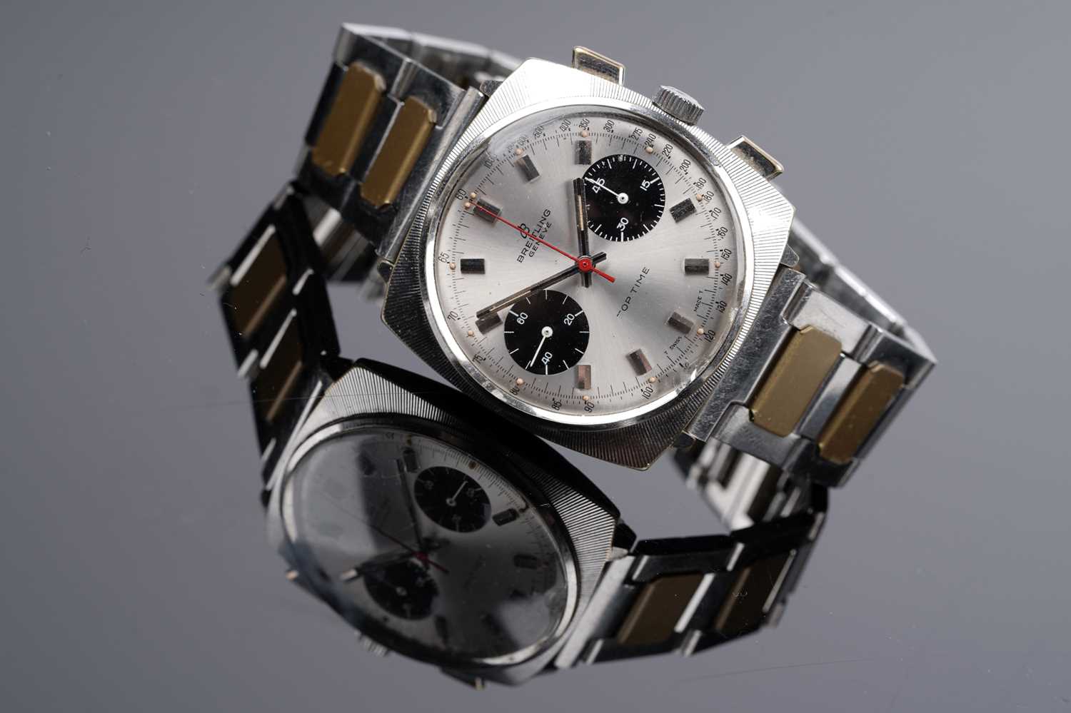Lot 438 - Breitling Top Time: a stainless steel cased manual wind chronograph wristwatch