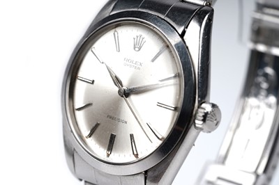 Lot 404 - Rolex Oyster Precision: a stainless steel cased manual wind wristwatch