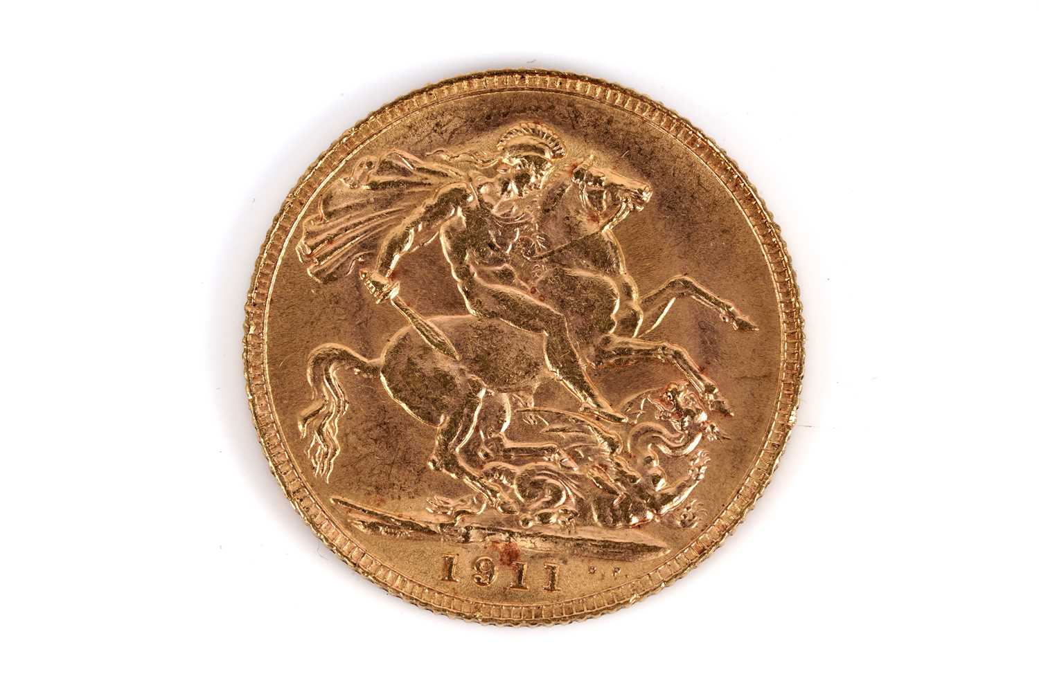 Lot 11 - A George V gold sovereign, 1911