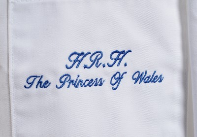 Lot 211 - Princess Diana lab coat worn at Interconnections Systems on 9th December 1992
