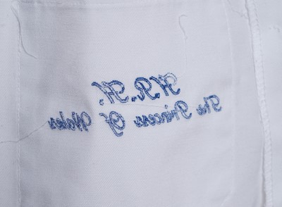 Lot 211 - Princess Diana lab coat worn at Interconnections Systems on 9th December 1992