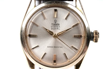 Lot 418 - Tudor Oyster Royal: a gold capped manual wind wristwatch
