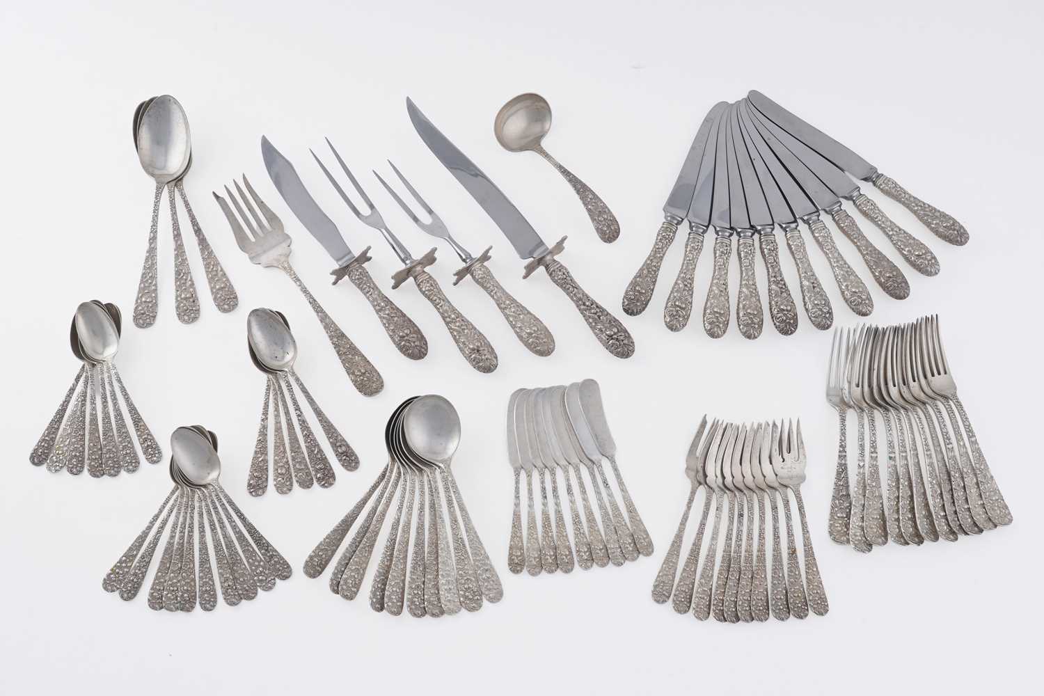 Lot 191 - An early 20th Century American part service of silver flatware and cutlery