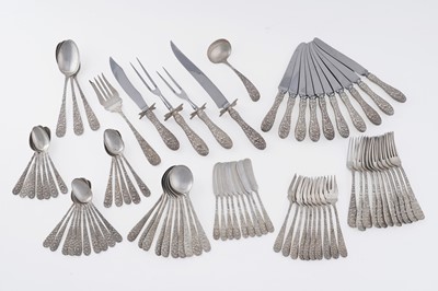 Lot 191 - An early 20th Century American part service of silver flatware and cutlery