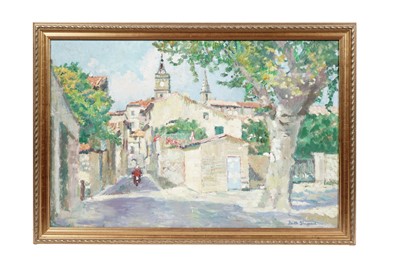 Lot 852 - Faith Sheppard - French street scene | oil