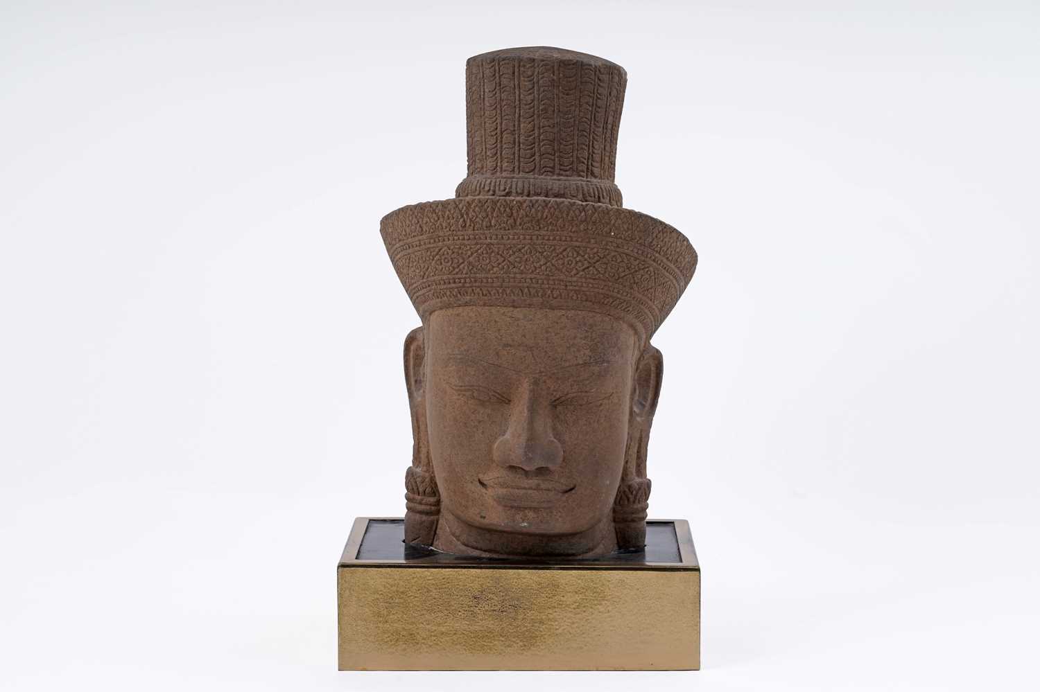 Lot 850 - A Cambodian Khmer Empire sandstone head