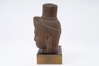 Lot 850 - A Cambodian Khmer Empire sandstone head
