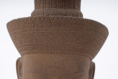 Lot 850 - A Cambodian Khmer Empire sandstone head