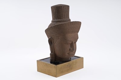 Lot 850 - A Cambodian Khmer Empire sandstone head